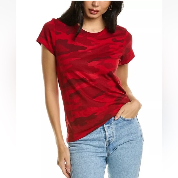 Rag and Bone Red Camo Short Sleeve Tee Shirt Size Small - Picture 13 of 13